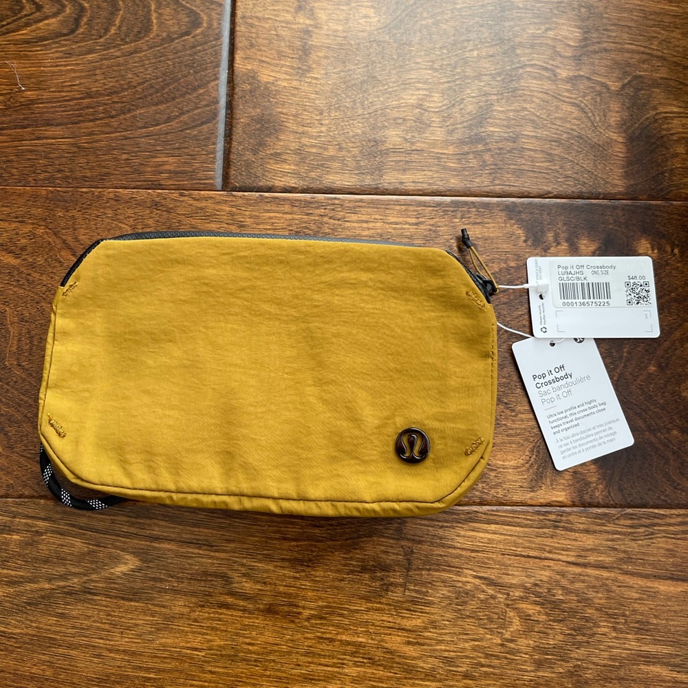 NWT Lululemon Pop It Off Crossbody Bag in Gold Spice & Black - Picture 7 of 9